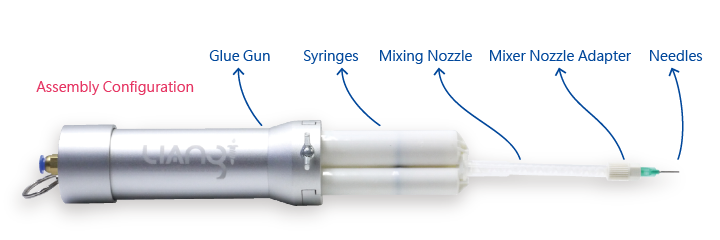 Air Caulking Gun Assembly Configuration